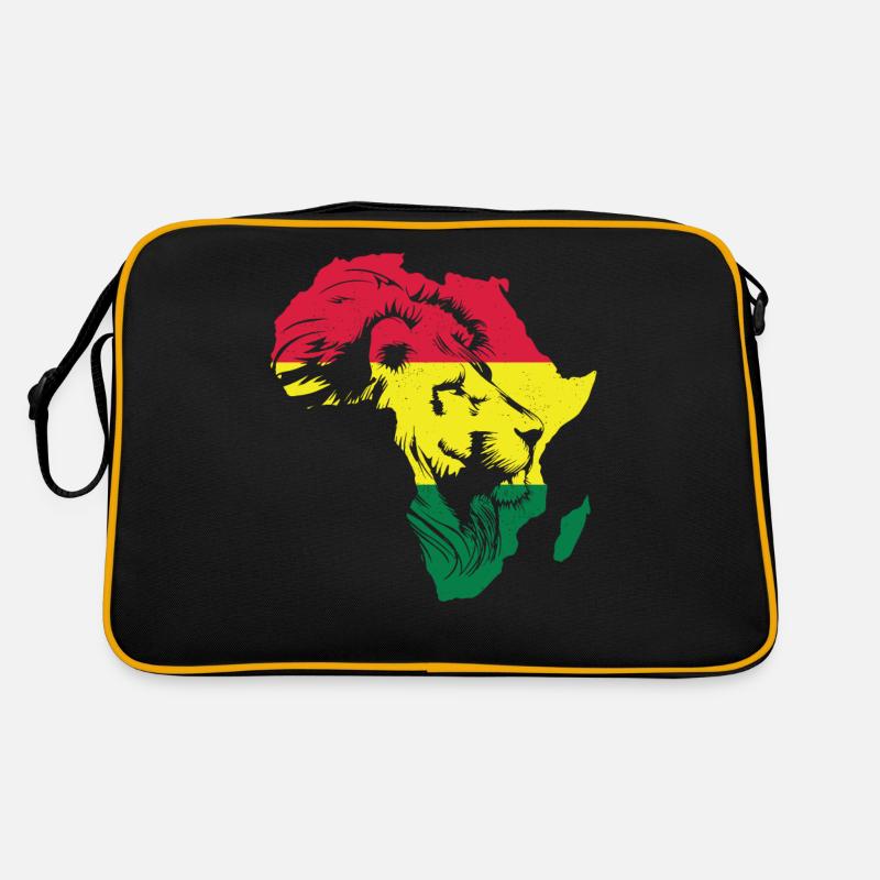 Roar Africa Map Lion Face Reggae Rasta Gift Retro Bag
