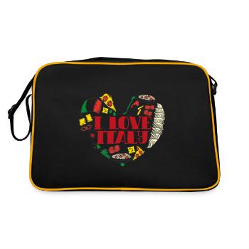 Cadeau voyage pays italie - Sac Retro - noir/or - Dos