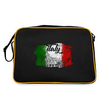 Cadeau voyage pays italie - Sac Retro - noir/or - Dos