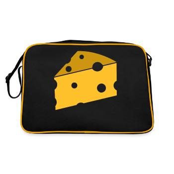 Käse - Retro Tasche - Schwarz/Gold - Hinten