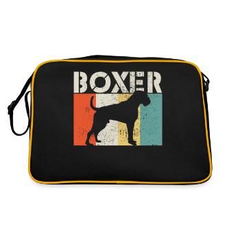 Boxer chien rétro - Sac Retro - noir/or - Dos