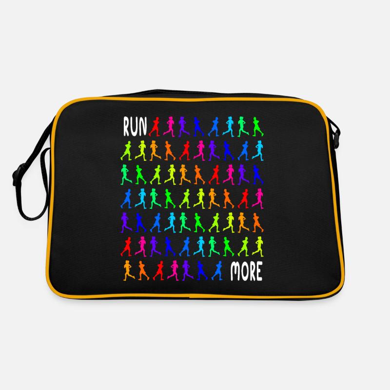 Funny Running Jogging Cardio Run Runner Gift - Retro Bag - black/gold