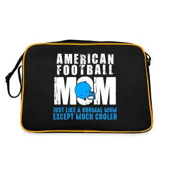 Funny American Football Player Mom Gift - Retro Bag - black/gold - Back