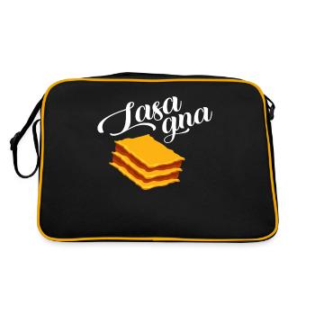 Lasagne - Retro Tasche - Schwarz/Gold - Hinten