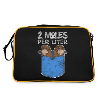 Two Moles Per Liter Chemistry Gift - Retro Bag - black/gold - Back