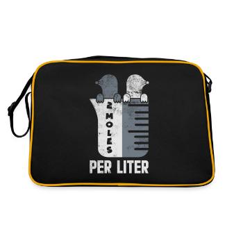Two Moles Per Liter Mole Chemistry Gift - Retro Bag - black/gold - Back