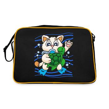 KITTY AVEC LA TORTUE DE MER - Sac Retro - noir/or - Dos