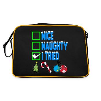 NICE NAUGHTY I TRIED - Retro Bag - black/gold - Back