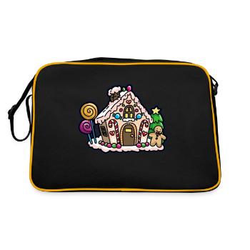 Gingerbread house gingerbread house - Retro Bag - black/gold - Back