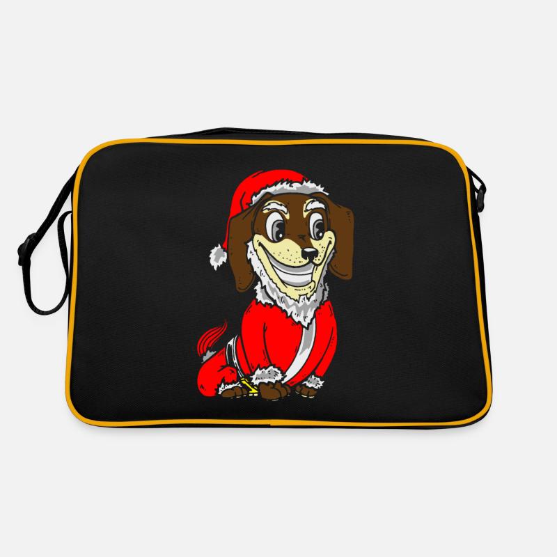 Dackel Weihnachtskostüm Welpengeschenk Retro Tasche