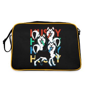chien de traîneau - Sac Retro - noir/or - Dos
