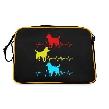 Husky chien chien coiffeur amoureux des chiens amoureux des chiens - Sac Retro - noir/or - Dos