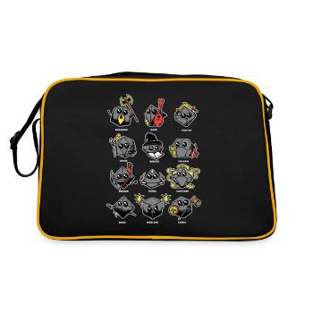 Gamer Dice Dungeon RPG Tabletop Funny Gift - Retro Bag - black/gold - Back