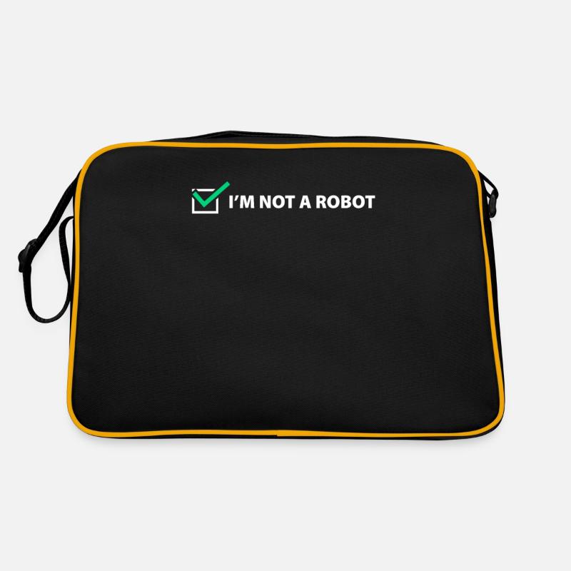 Cadeau d'influenceur de sarcasmes Robot Code Captcha Sac Retro