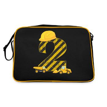 2e anniversaire pelle 2 ans d’ouvriers du bâtiment cadeau - Sac Retro - noir/or - Dos