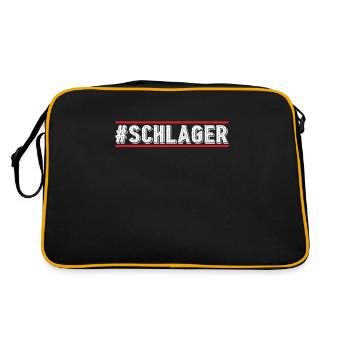 Hashtag hits hits pop music earwig gift - Retro Bag - black/gold - Back