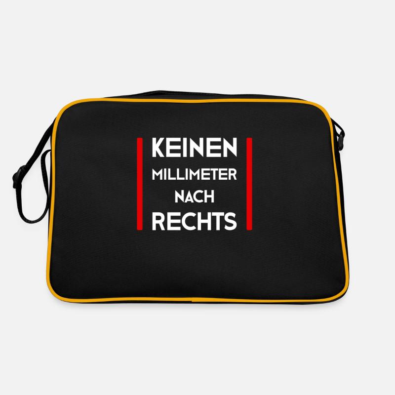 Keinen Millimeter Nach Rechts Retro Tasche