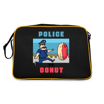 Police Vs. Donut police Vs. donuts - Retro Bag - black/gold - Back