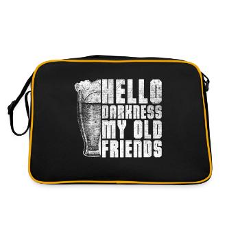 Hello Darkness, my old Friend - Retro Tasche - Schwarz/Gold - Hinten