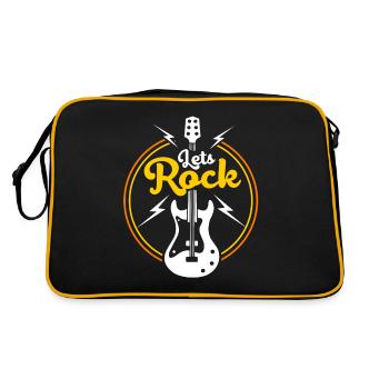 Instrument de musicien à cordes guitare guitariste - Sac Retro - noir/or - Dos