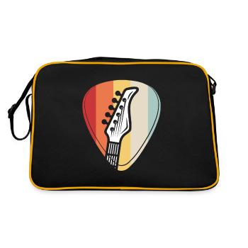 Instrument de musicien à cordes guitare guitariste - Sac Retro - noir/or - Dos