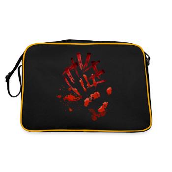 Blood splatter handprint mouthguard - Retro Bag - black/gold - Back