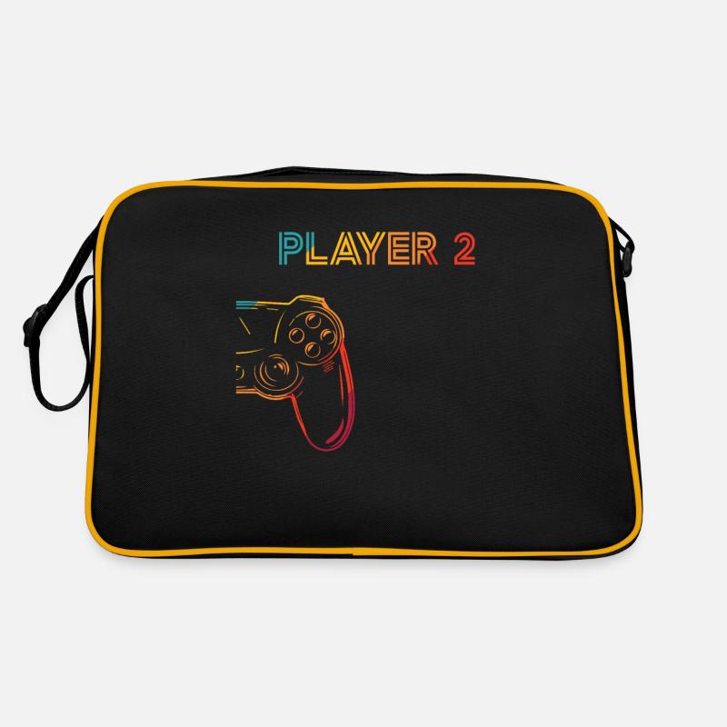 Idée cadeau Gaming Player 2 - Sac Retro - noir/or