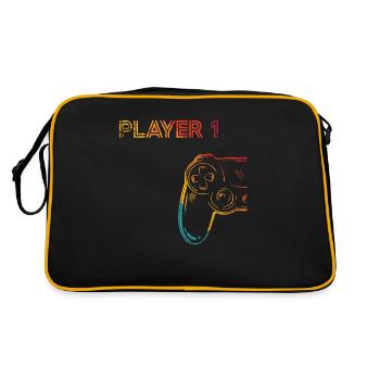 Gaming Player 1 gift idea - Retro Bag - black/gold - Back