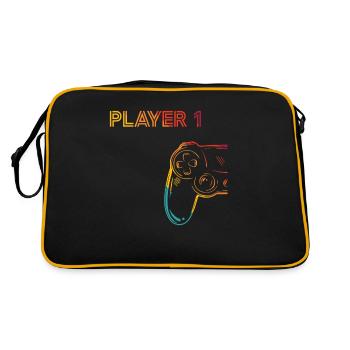 Gaming Player 1 gift - Retro Bag - black/gold - Back