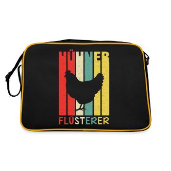 Vintage chicken whisperer - Retro Bag - black/gold - Back