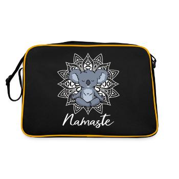 Koala Yoga Meditation Yogi Namaste Gift - Retro Bag - black/gold - Back