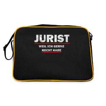 Juriste Parce que J’aime avoir raison J’Ai Drôles de Juristes - Sac Retro - noir/or - Dos