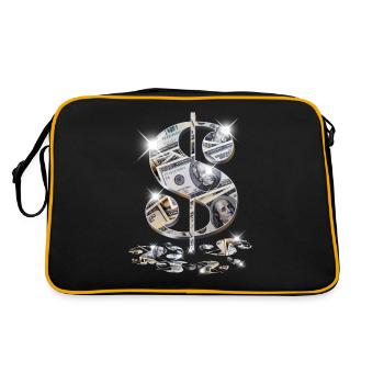 Cool comme un billet d'un dollar signe $ $$ Design - Sac Retro - noir/or - Dos
