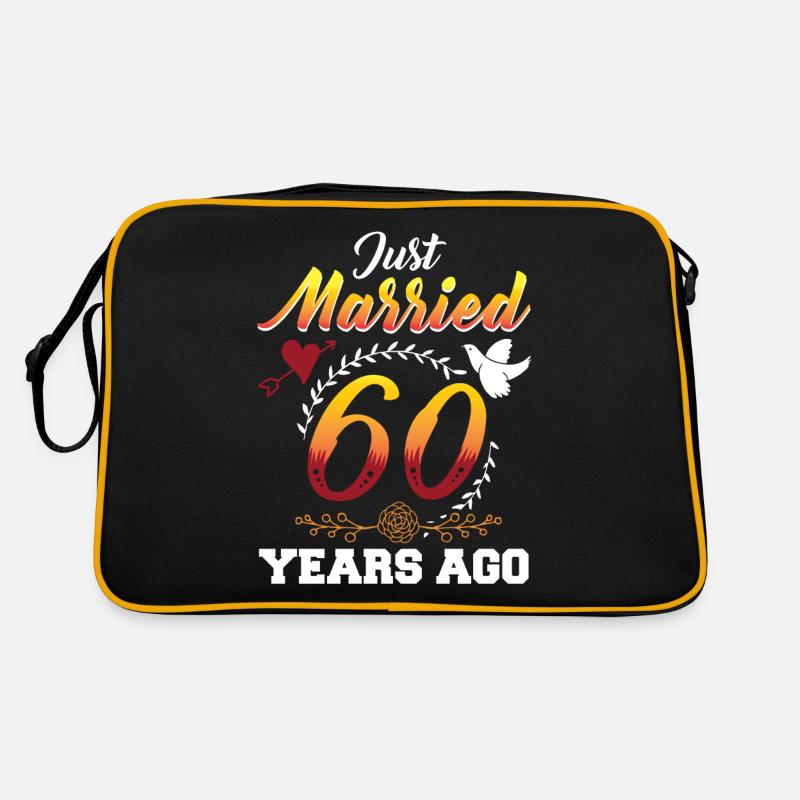 60. Hochzeitstag-Geschenk-Design-Idee für Retro Tasche