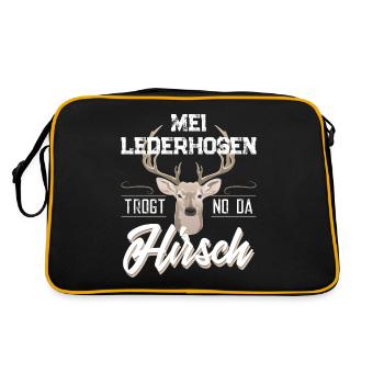 Lederhosen - Retro Tasche - Schwarz/Gold - Hinten