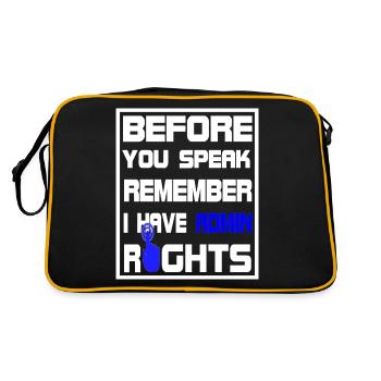 Before you speak i have Admin Rights - Sac Retro - noir/or - Dos