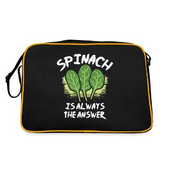 Les épinards sont toujours la réponse - Sac Retro - noir/or - Dos