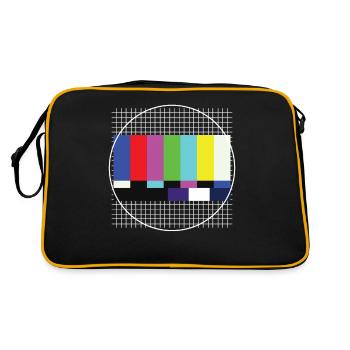 Testbild 80s 90s TV - Retro Bag - black/gold - Back