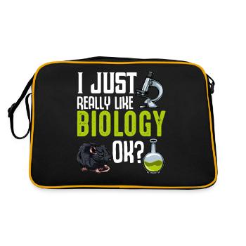Cool Biology Statement Biologists Gift Idea - Retro Bag - black/gold - Back