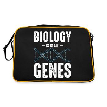Biology Is In My Genes Biologists Gift Idea - Retro Bag - black/gold - Back