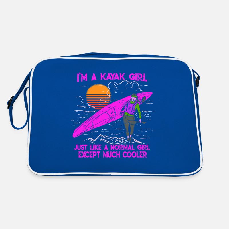Ich bin ein Kayaking Mädchen Kajak Geschenk Shirt Retro Tasche