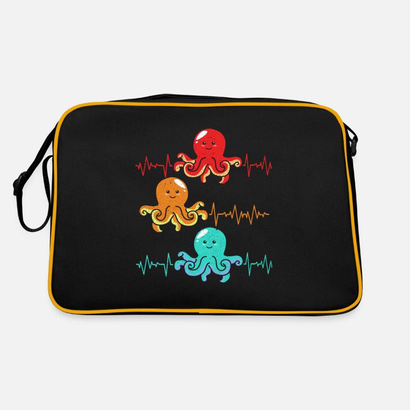 Kraken - Retro Tasche - Schwarz/Gold
