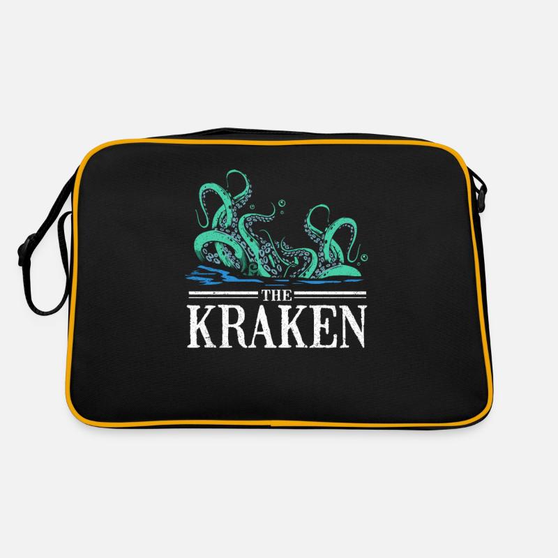 Kraken - Retro Tasche - Schwarz/Gold