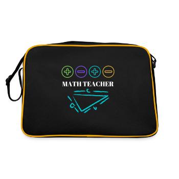 Professeur de mathématiques professeur de mathématiques Pythagore - Sac Retro - noir/or - Dos