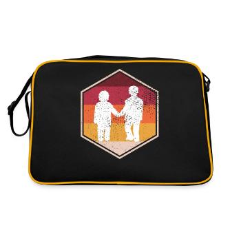 Rétro Brother Hexagone Design - Sac Retro - noir/or - Dos