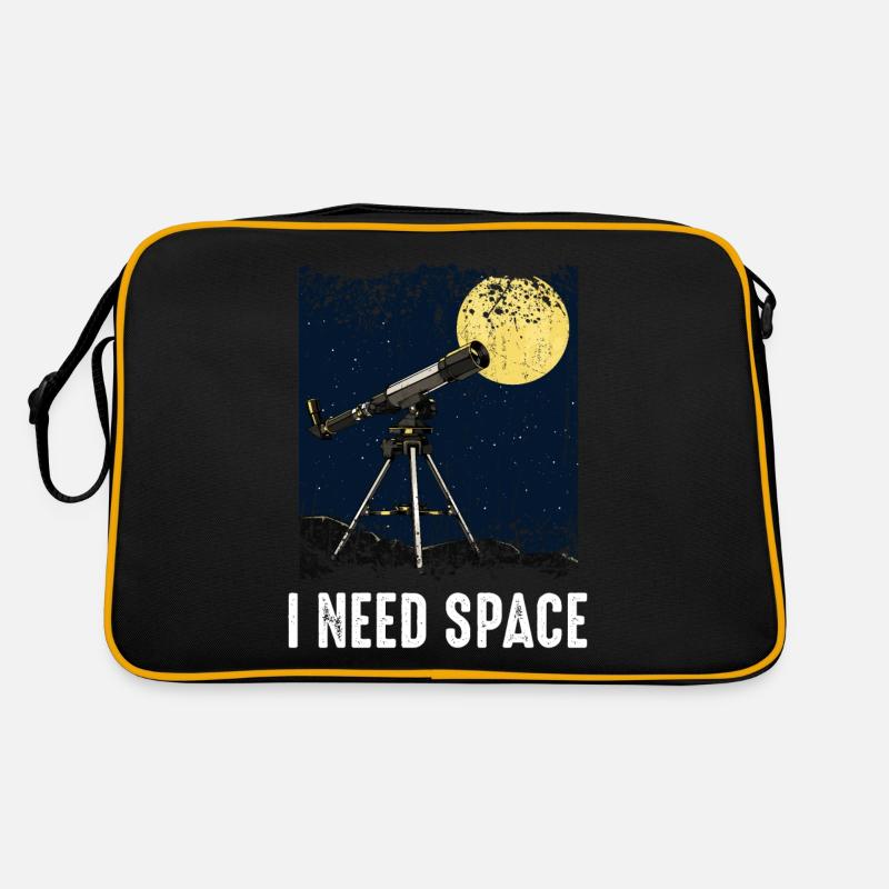 Astronomie - Retro Tasche - Schwarz/Gold