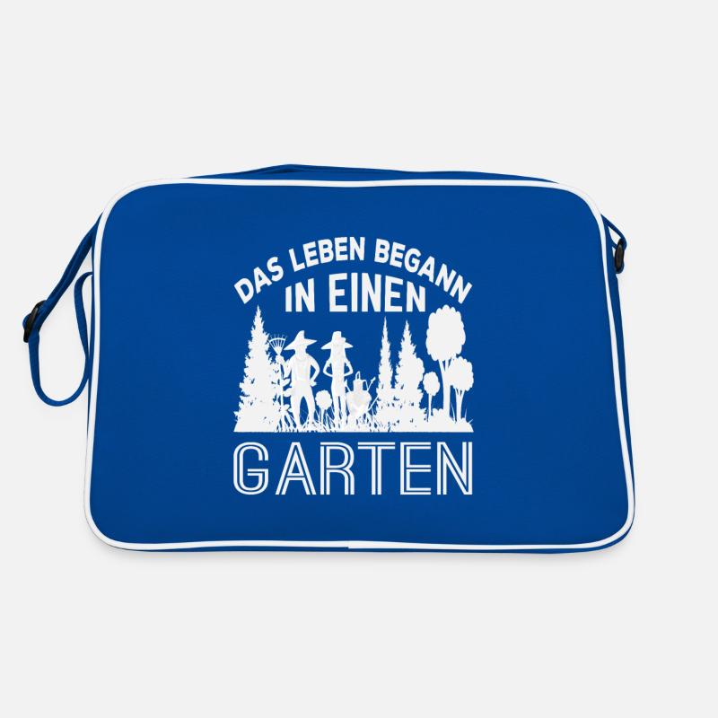Das Leben Begann In Einen Garten Retro Tasche
