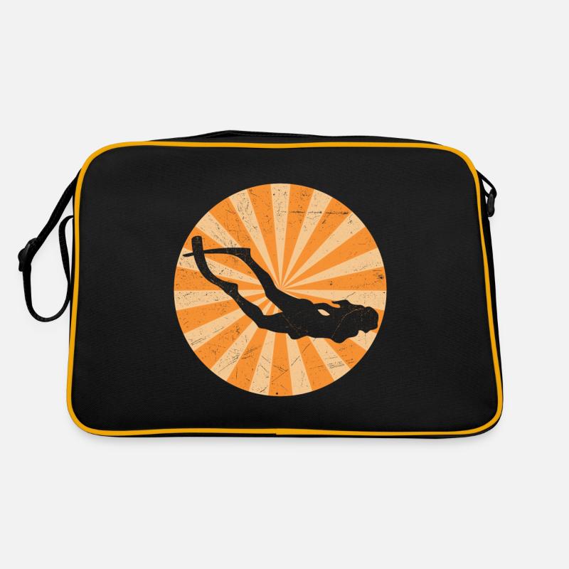 APNOE RETRO cadeau de plongée en apnée - Sac Retro - noir/or