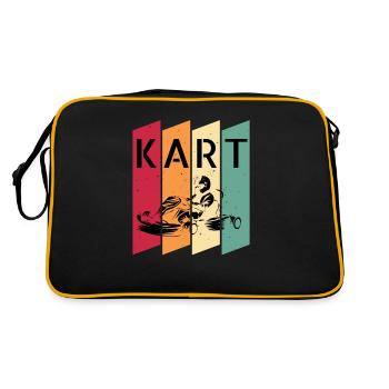 Cadeau de karting rétro sport automobile - Sac Retro - noir/or - Dos