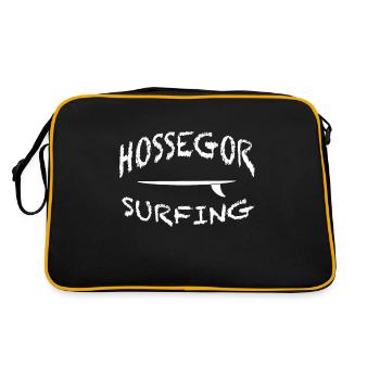 Spot de surf d'Hossegor en France Idée cadeau - Sac Retro - noir/or - Dos